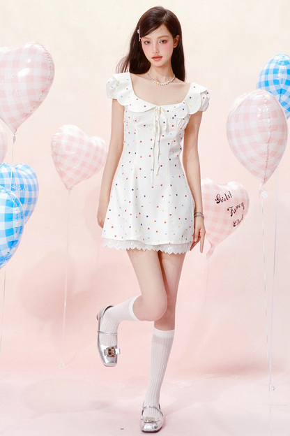 Gepunktetes Jumping-Kleid