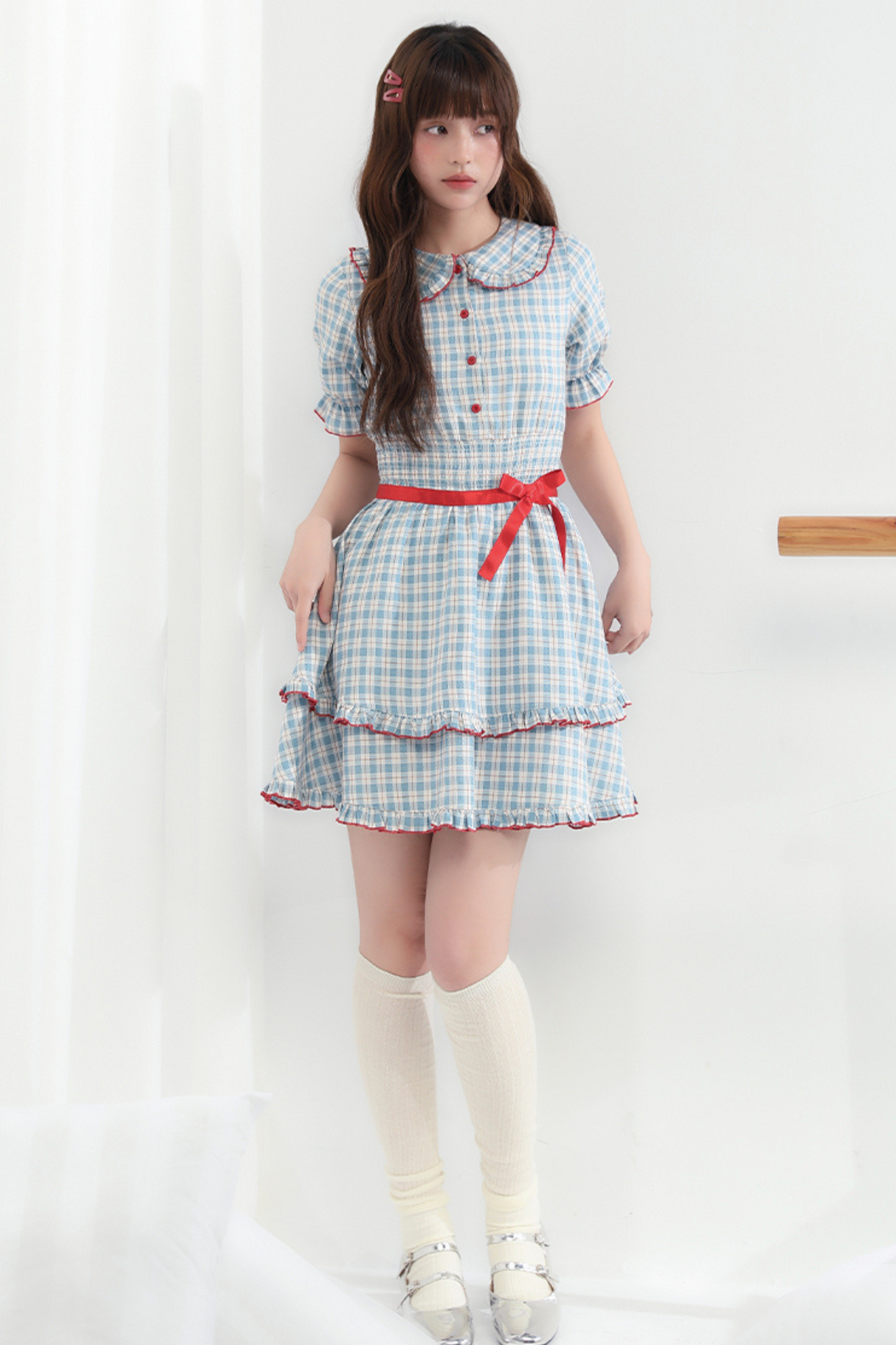 Kleid Cherry Mist Girly Berry Check Cheese