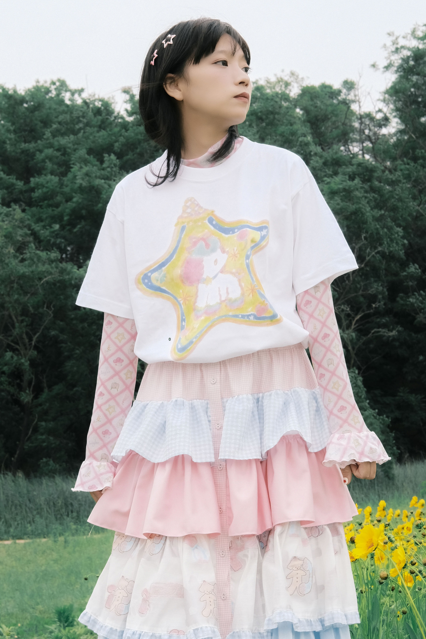 スタープリントTシャツラブ