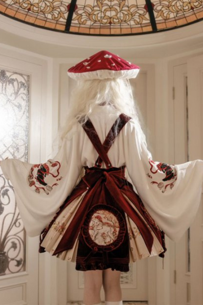 Lolita + Kleid süß dunkel Japanisch Jumperskirt Zubehör Pilz