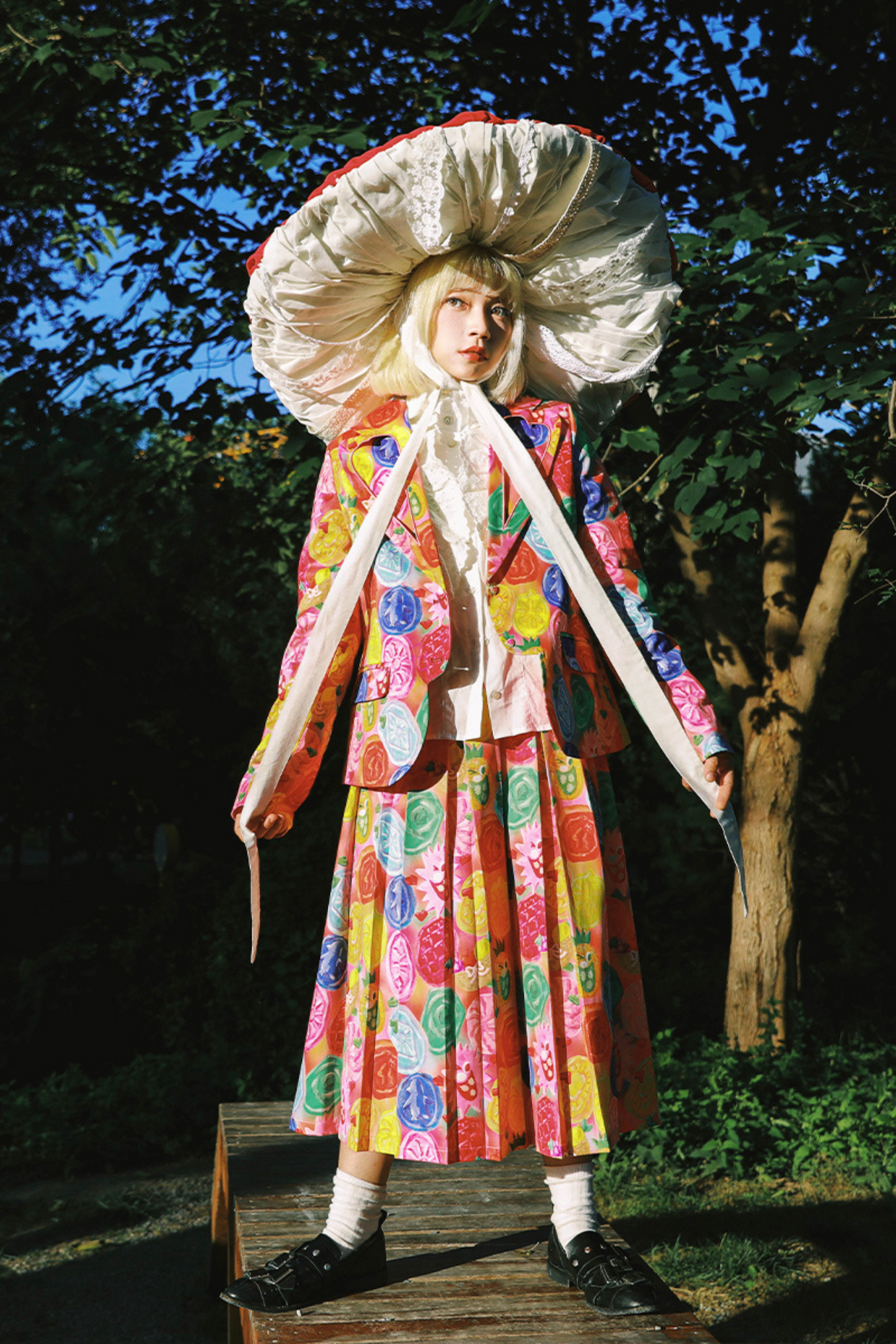 ジャケットy2k + 襟付きスカートファンタジー