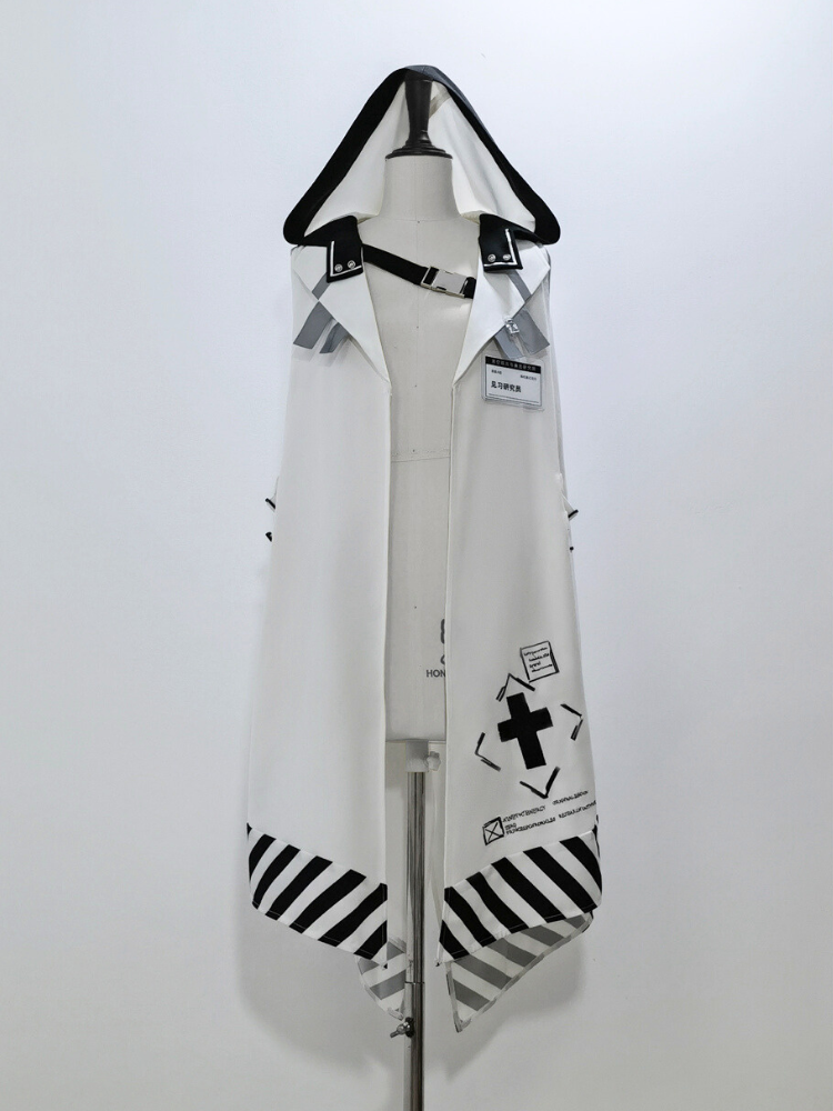 サイバーパンク王子ファッションノースリーブローブバックルストラップ留め