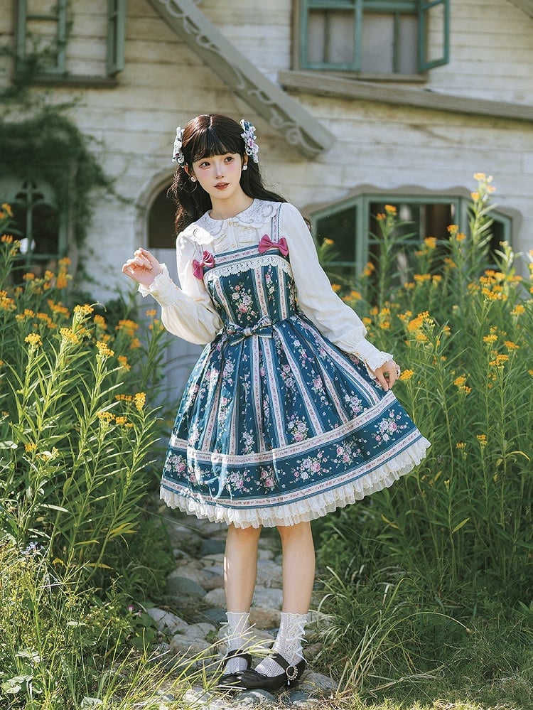 Beige Embroidered Collar Refined Lolita Blouse - Miss Cube Dressworks