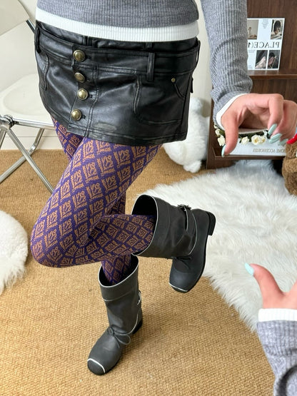 Pattern Colors 5 Tights Floral Retro