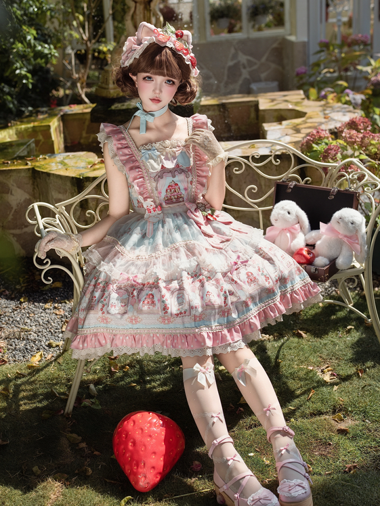 White Ruffle Edging Lolita Sheer Apron - Jelly Girl