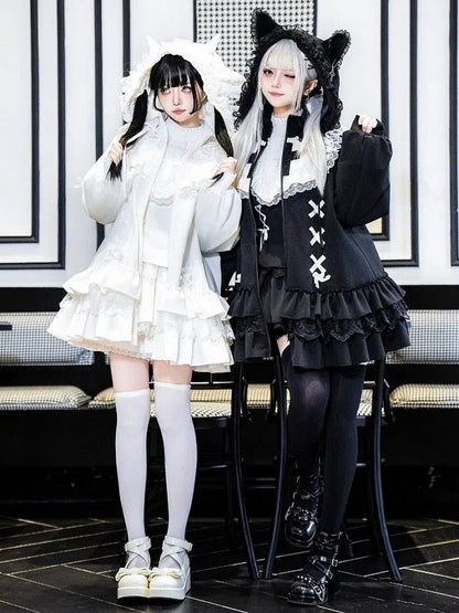 黒耳猫フード取り外し可能