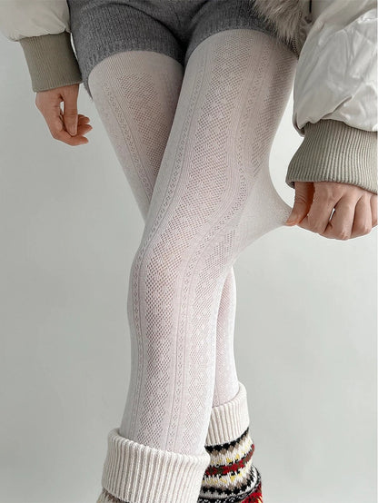 Pattern Textured Tights (6 Colors) Knit