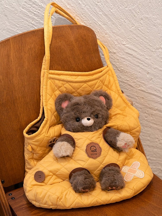 カットアウトバッグ イエロー クロスボディデザイン