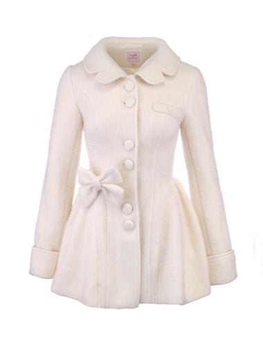 Bogen Faux Weiß Mantel Pelz Übergroßen Abnehmbare Mit