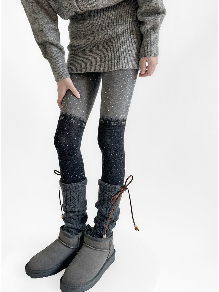Snowflake Gradient Colors) (2 Dot Polka Tights