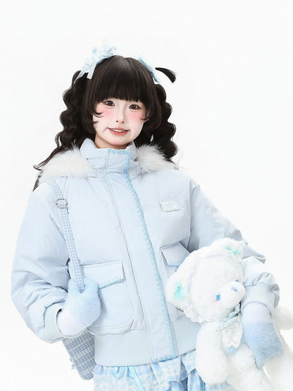 Blouson Closure Kawaii with Dual Jacket Daily Blue/Pink