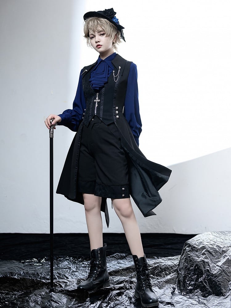 Lolita Weste Tail Fashion Ouji Schwarz