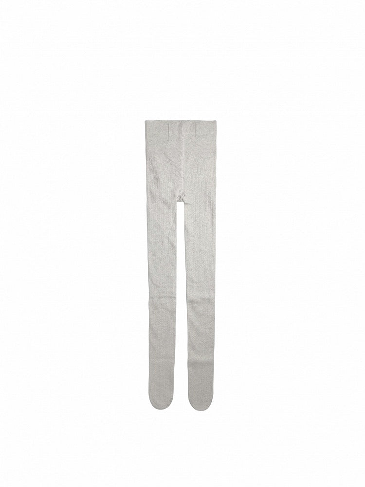 Brown/Dark Grey/Light Grey/White Cotton Winter Tights