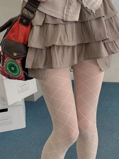Diamond Versatile Pantyhose Style) Grid (Elegant Print