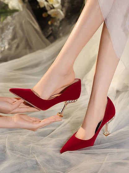 Blau / Rot / Schwarz / Lila Abnehmbare Schleife Akzente High Heels