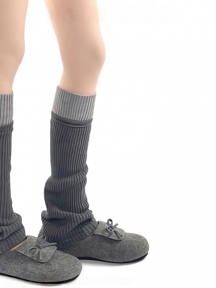 Colors) Warmers (4 Ribbed Leg Two-Tone Slouchy