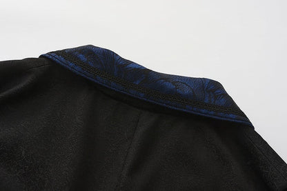 Lange Lolita Blau Ouji Mode Schwarz Aristokrat Weste Dunkel und