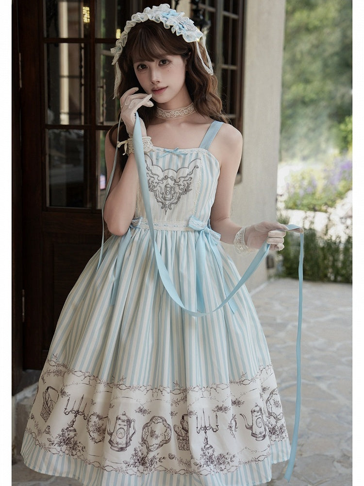 Blue and Gray Lolita Hairband - Birds Diary