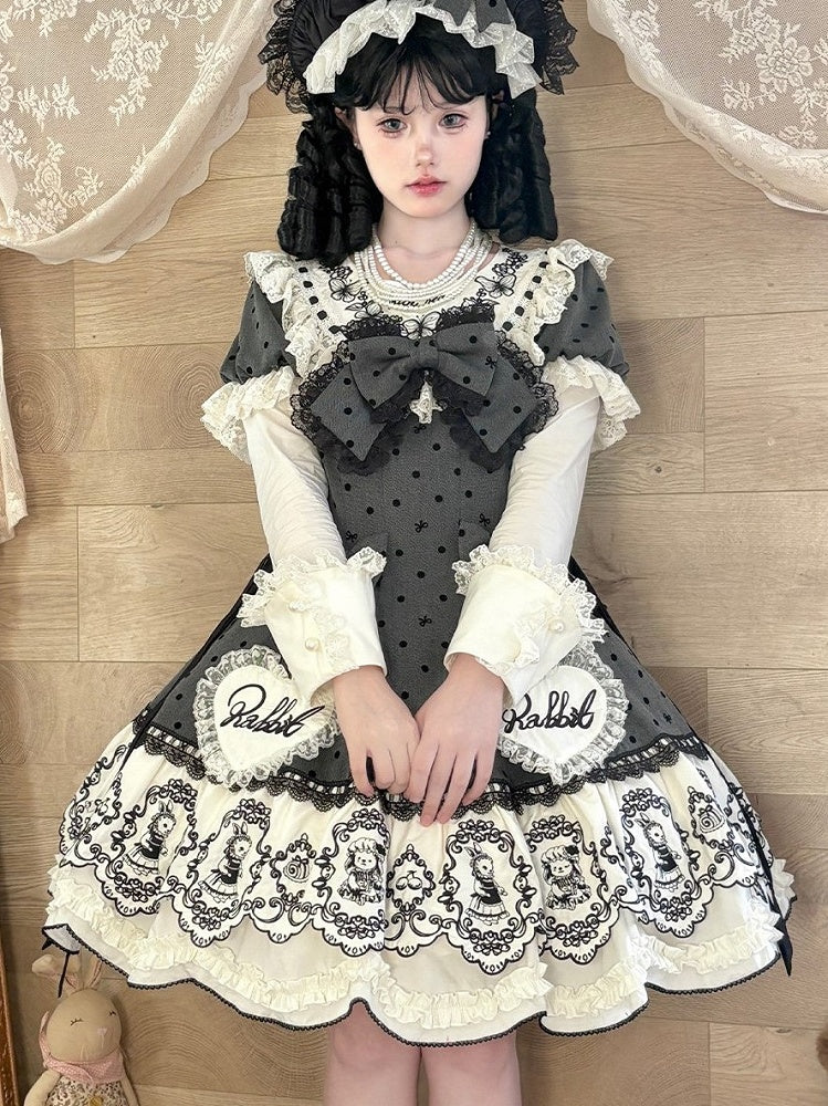 Trim Sleeves White Detachable Lace with Buttons Bead