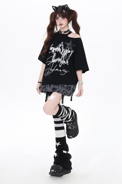 American Sweet Design Top Starry Strapless Cool