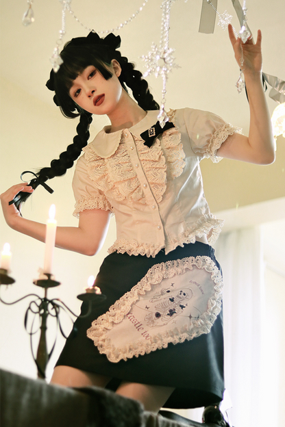 フリルシャツケーキスカートレース+