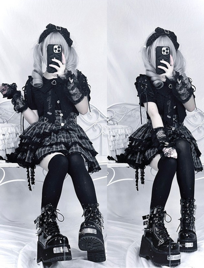 スカート ブラック コード 予約 シャツ マイン リボン バードケージ +