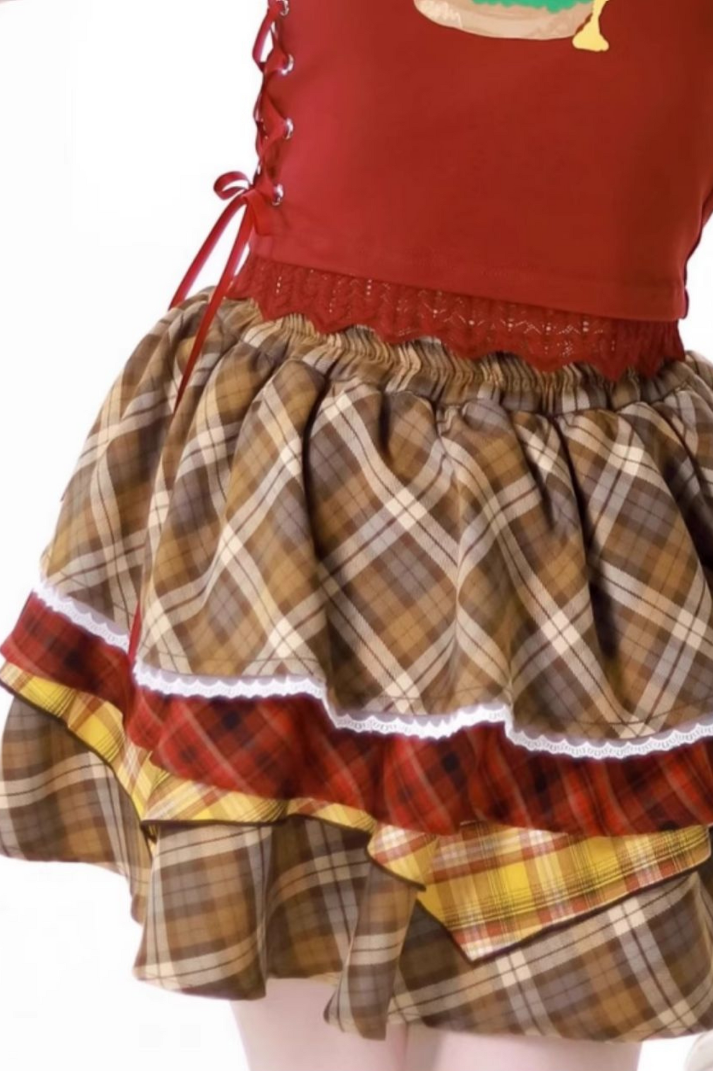 トップケーキ オーバーシャ​​ツ ノースリーブスカート +