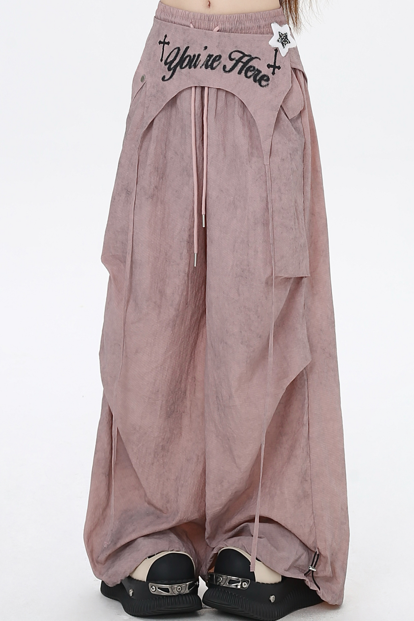 女の子用カジュアルウエストハイスパイスパンツ