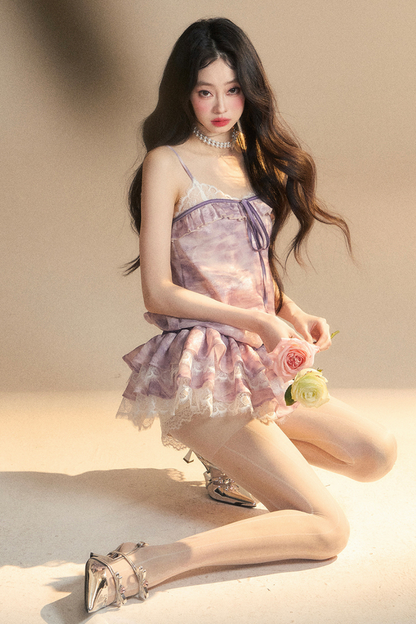 Lila Neckholderkleid „French Breeze“