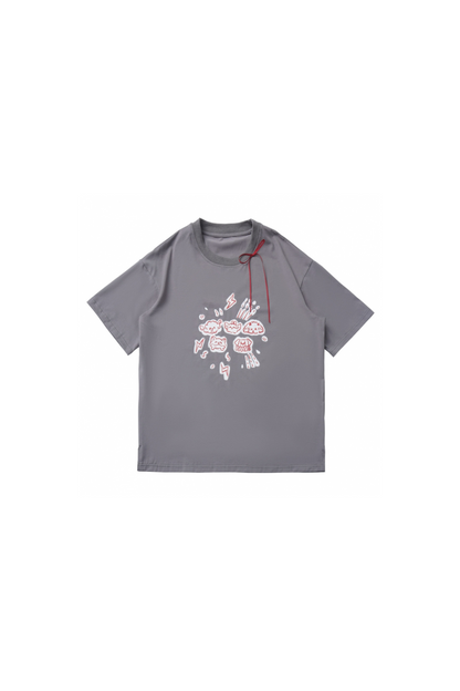 スカート + グラフィティTシャツ ビッグチェックスイング