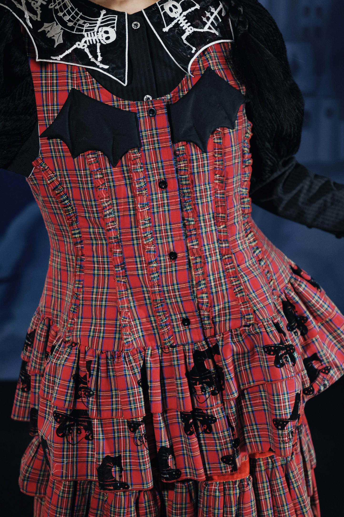 ドラキュラチェックノースリーブトップス