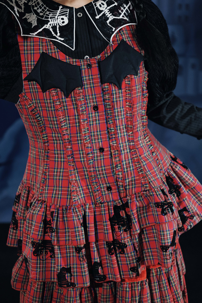 ドラキュラチェックノースリーブトップス
