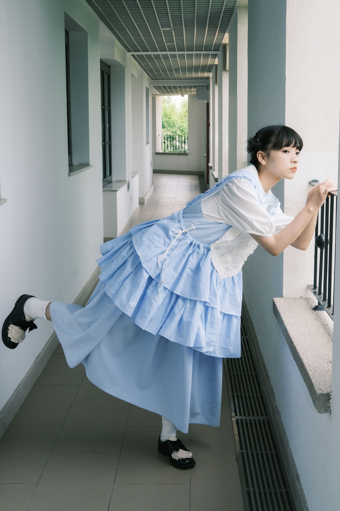 ジャンパースカート エプロン ハートバニー