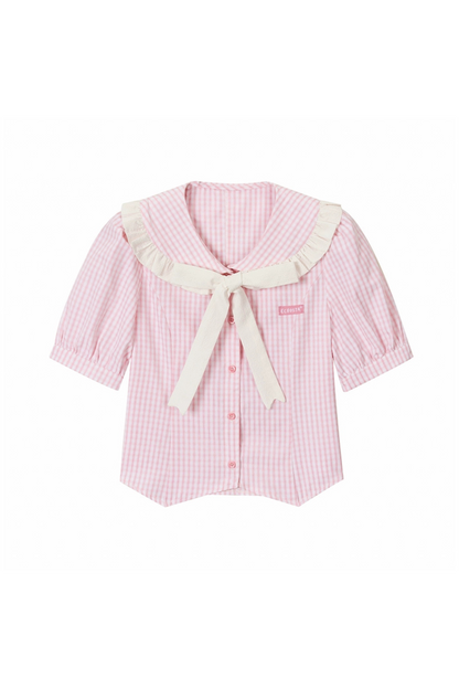 Ballonhose Spitze + Pfirsichfarbenes Top gestreift Bubbles Puppe