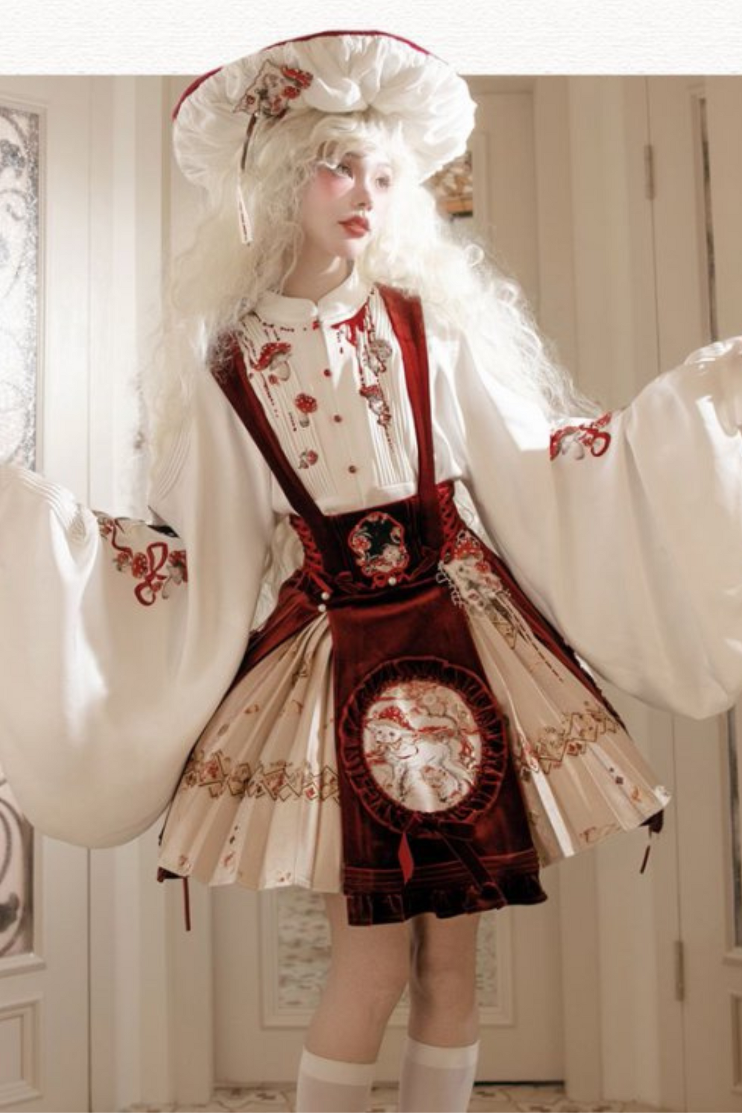 Lolita + Kleid süß dunkel Japanisch Jumperskirt Zubehör Pilz