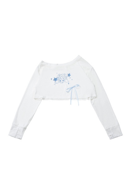 One-Shoulder-Top + Hose mit Schnürung