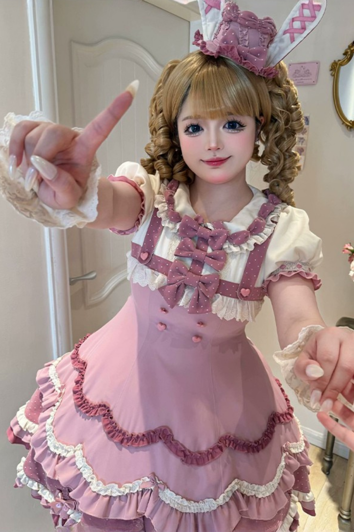 Ears Cake Daily + Rabbit Cherry Lolita Bunny Hat Dress