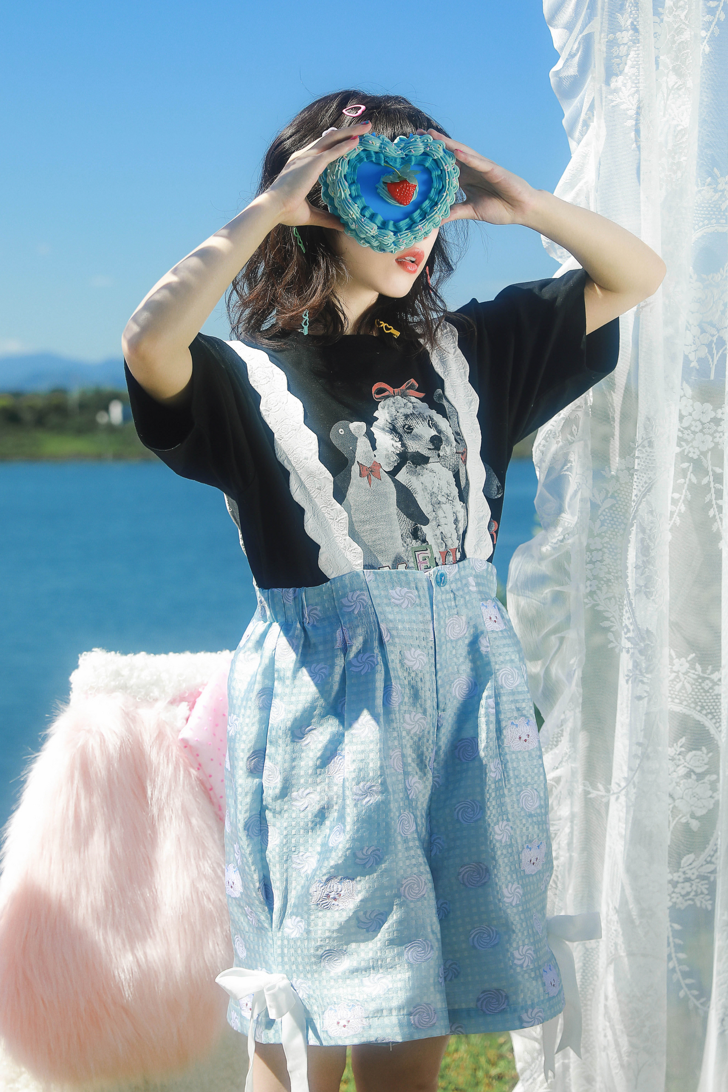 クマペンギンコラージュヴィンテージTシャツ