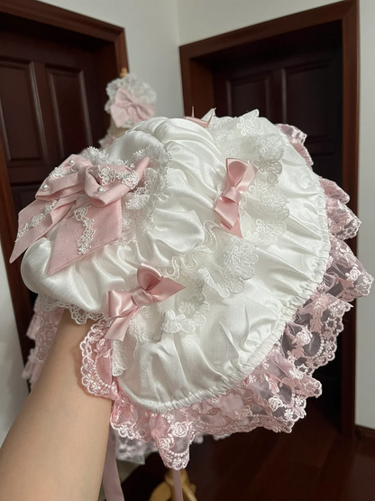 Bows Pink Hat Lolita Decorated Sweet