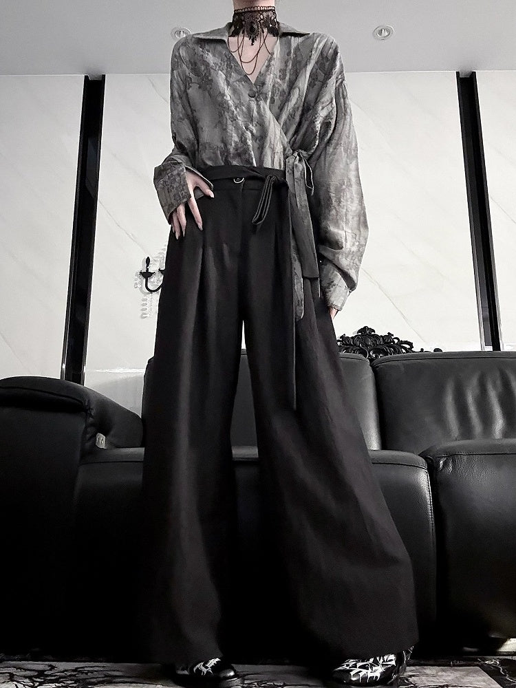 Cheongsam Shirt - Long Belt Sleeve Style Self-tie
