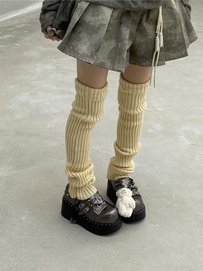 Leg 70CM Warmers Knitted Color Options 15