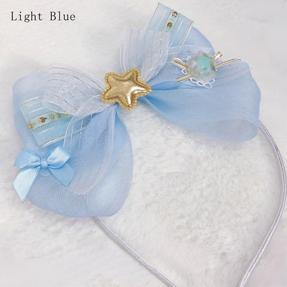 Lolita KC Idol Bowknot Blue Decorated Star Dark/Light