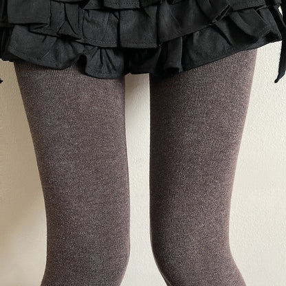 4 Warm Simple Elastic Colors Tights