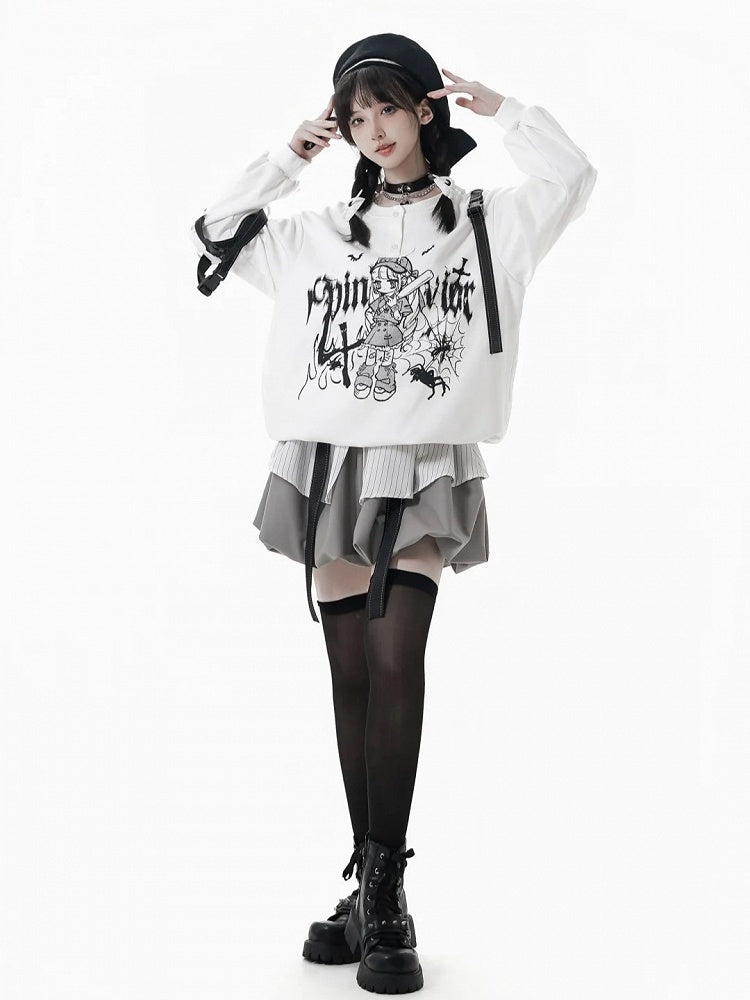 Playful Mini with Accents Gray/Black Dynamic Skirt Red Strap Bubble