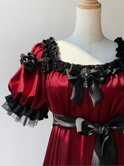 白い花柄ドレスアクセサリー