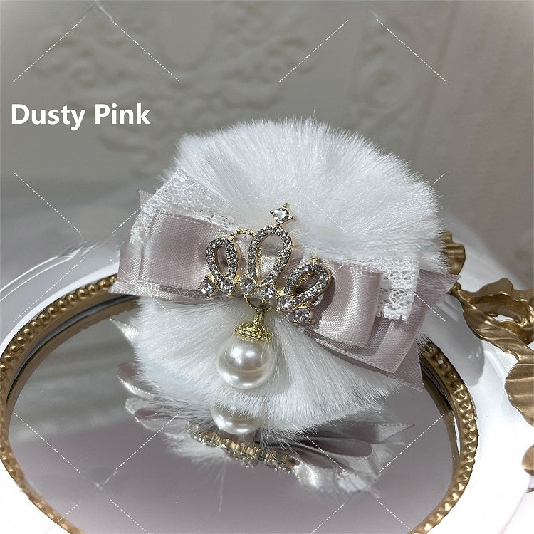 6 Colors Pompom Hairclip Plush Bow