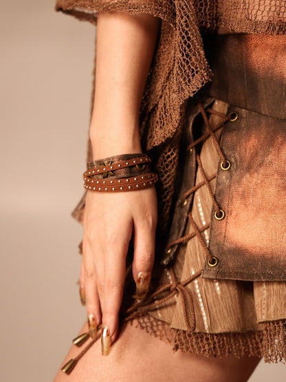 Punk Denim Bracelet - Virtual Orbit