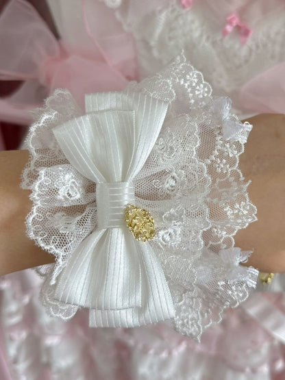 Rosa/Lila/Blau/Rot/Weiß Bowknot Design Handgelenk Manschetten Floral