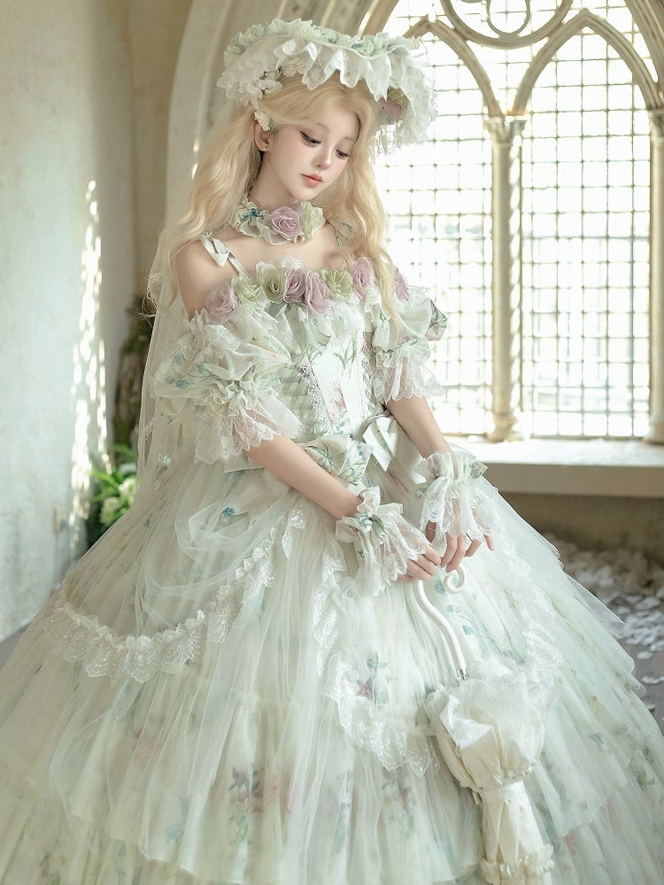 White Lolita Lace Wrist Cuffs - Sleepless Star