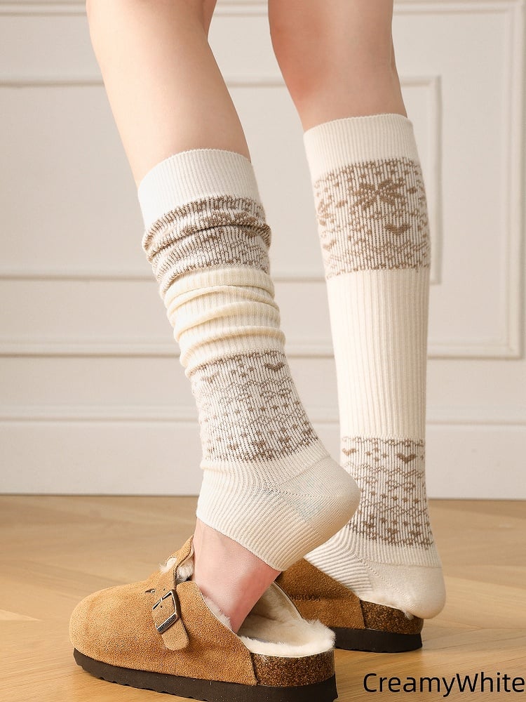 Colors Design Warmers Leg Retro Footed 6 Pattern